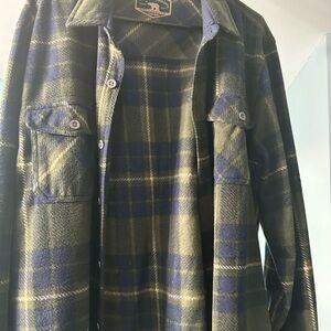 Plaid Flannel Shirt in Green and Blue